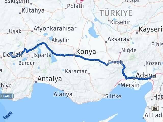 Osmaniye Baklan Denizli Arası Kaç Km - Yol Haritası