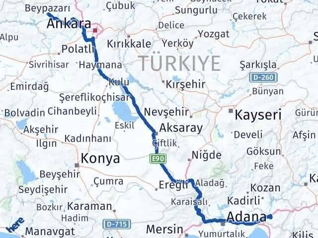 Osmaniye Beypazarı Ankara Arası Kaç Km - Yol Haritası