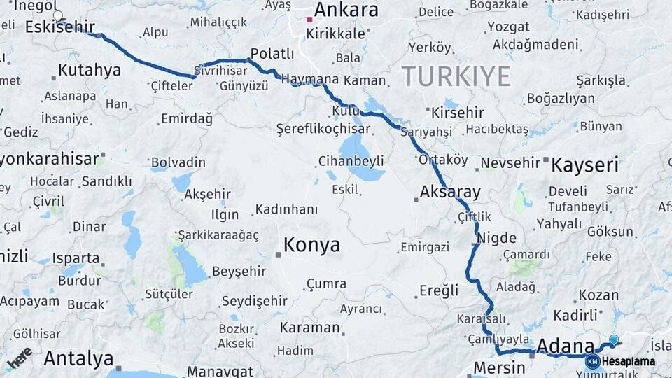 Osmaniye Bozüyük Bilecik Arası Kaç Km - Yol Haritası