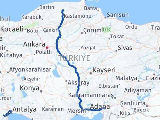 Osmaniye Devrekani Kastamonu Arası Kaç Km - Yol Haritası