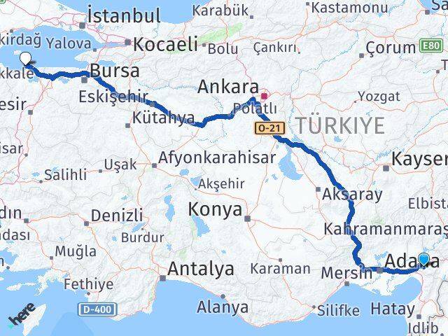 Osmaniye Erdek Balıkesir Arası Kaç Km - Yol Haritası