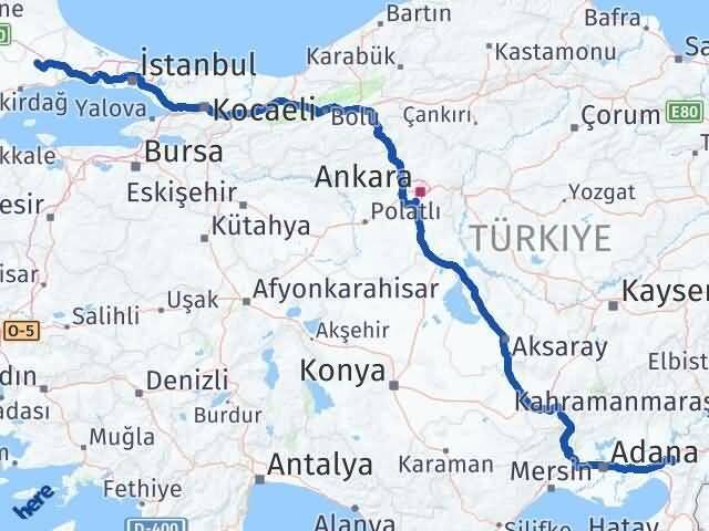 Osmaniye Ergene Tekirdağ Arası Kaç Km - Yol Haritası