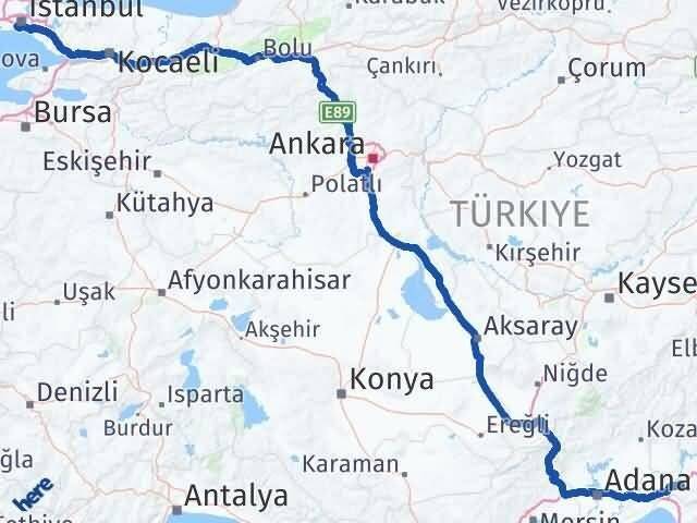 Osmaniye Fatih İstanbul Arası Kaç Km - Yol Haritası
