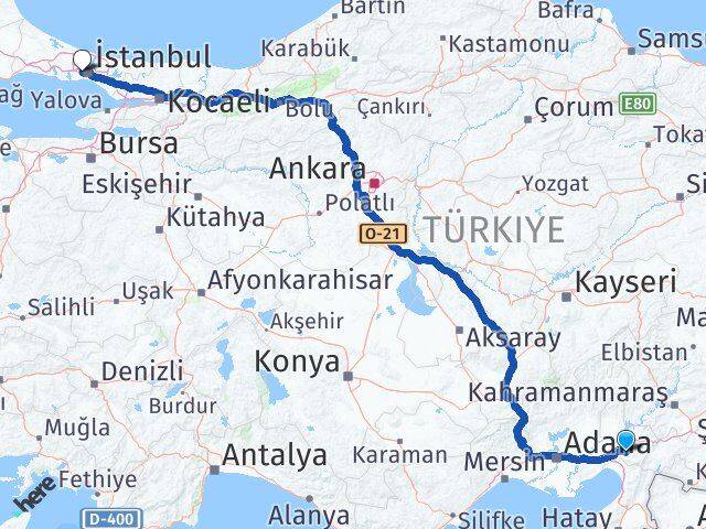 Osmaniye Gaziosmanpaşa İstanbul Arası Kaç Km - Yol Haritası