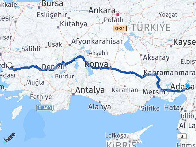 Osmaniye Germencik Aydın Arası Kaç Km - Yol Haritası