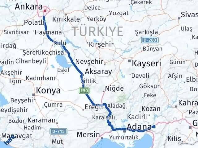 Osmaniye Gölbaşı Ankara Arası Kaç Km - Yol Haritası