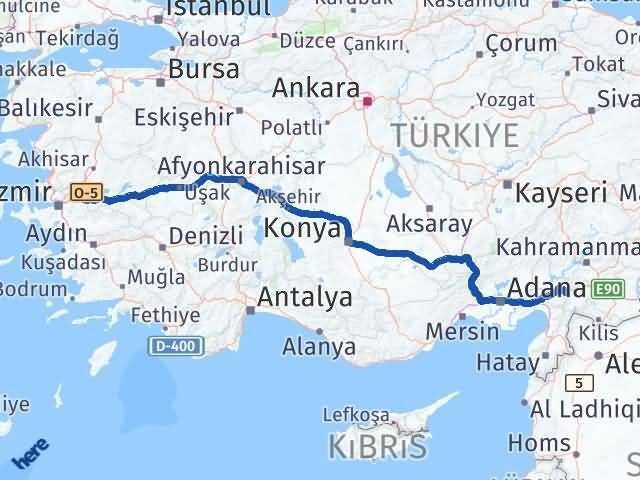 Osmaniye Hasanbeyli Manisa Arası Kaç Km - Yol Haritası