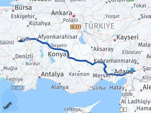 Osmaniye Hasanbeyli Uşak Arası Kaç Km - Yol Haritası
