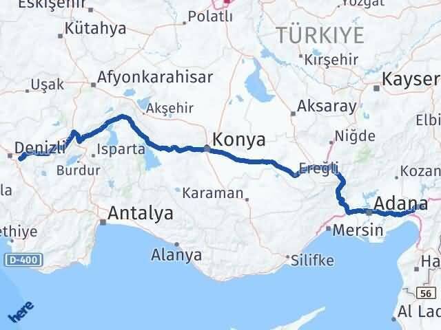 Osmaniye Honaz Denizli Arası Kaç Km - Yol Haritası