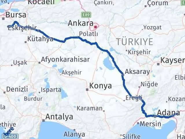 Osmaniye Keles Bursa Arası Kaç Km - Yol Haritası