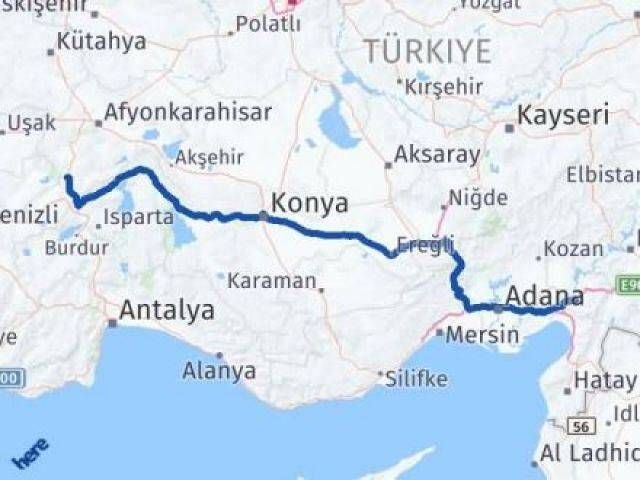 Osmaniye Kızılören Afyonkarahisar Arası Kaç Km - Yol Haritası