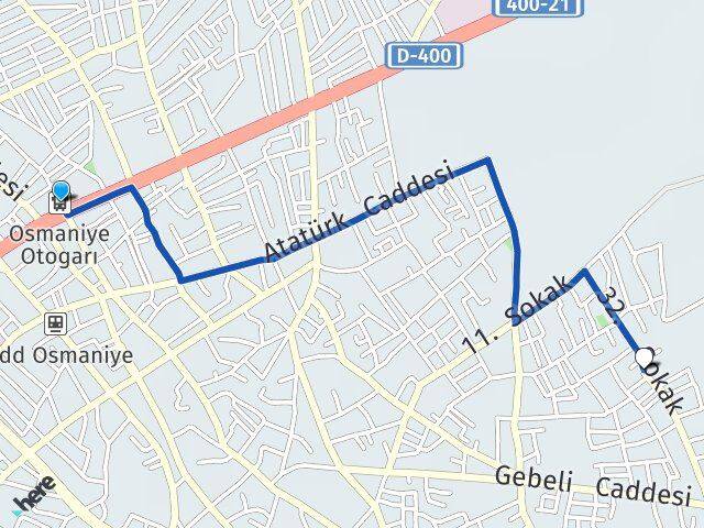 Osmaniye Otogarı Selimiye Arası Kaç Km - Yol Tarifi