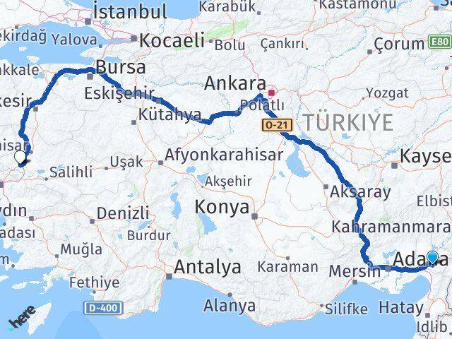 Osmaniye Saruhanlı Manisa Arası Kaç Km - Yol Haritası
