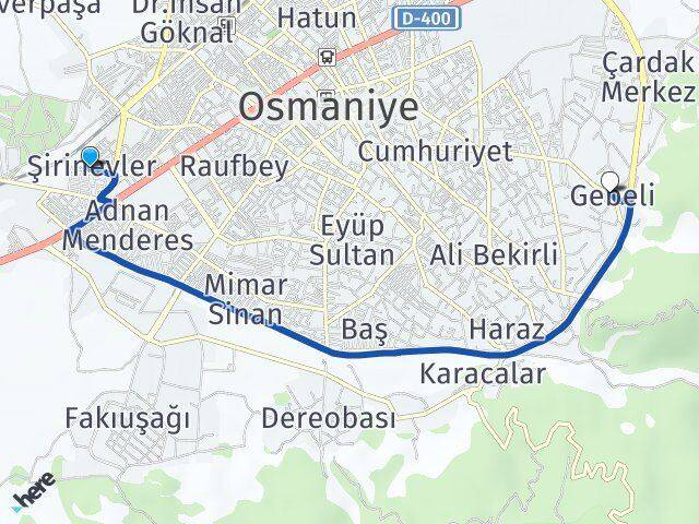 Şirinevler Gebeli Arası Kaç Km - Yol Tarifi