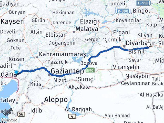 Osmaniye Toprakkale Batman Arası Kaç Km - Yol Haritası