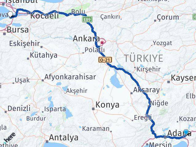 Osmaniye Toprakkale Yalova Arası Kaç Km - Yol Haritası