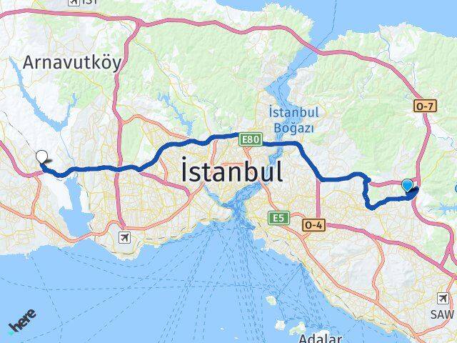 Özyeğin Üniversitesi Bahçeşehir 1. Kısım Arası Kaç Km - Yol Tarifi