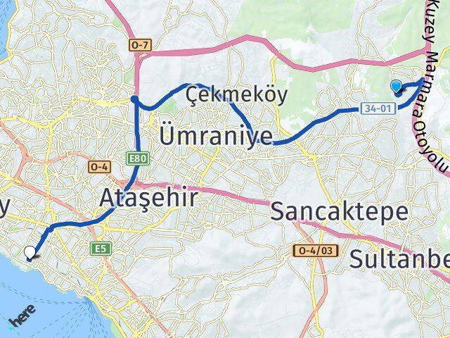 Özyeğin Üniversitesi Caddebostan Arası Kaç Km - Yol Tarifi