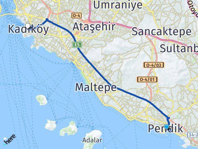 Pendik İDO Terminali Kadıköy Arası Kaç Km - Yol Tarifi