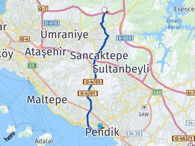 Pendik Tren İstasyonu Alemdağ Arası Kaç Km - Yol Tarifi