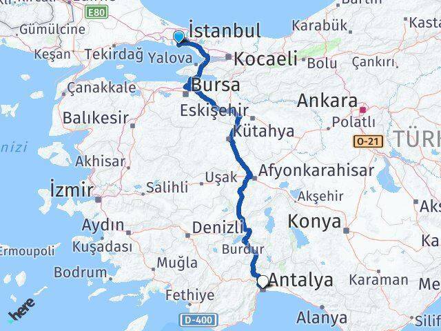 Radisson Blu Hotel Istanbul Ottomare Antalya Arası Kaç Km - Yol Tarifi
