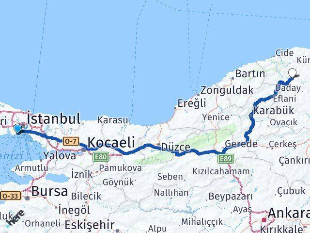 Radisson Blu Hotel Istanbul Ottomare Azdavay Arası Kaç Km - Yol Tarifi