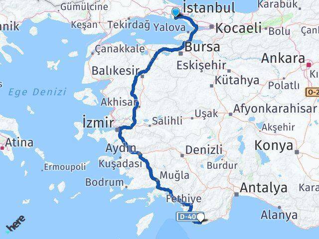 Radisson Blu Hotel Istanbul Ottomare Kaş Arası Kaç Km - Yol Tarifi
