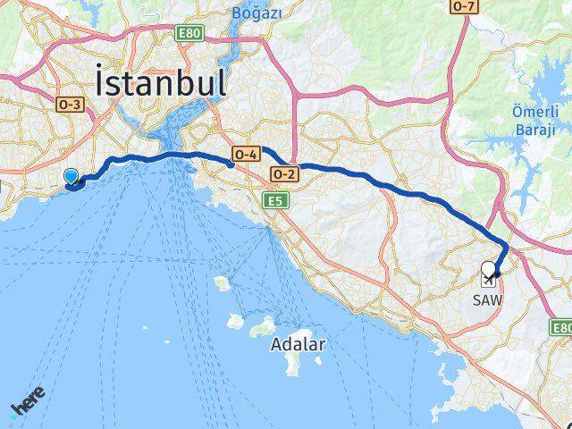 Radisson Blu Hotel Istanbul Ottomare Sabiha Gökçen Havalimanı Arası Kaç Km - Yol Tarifi