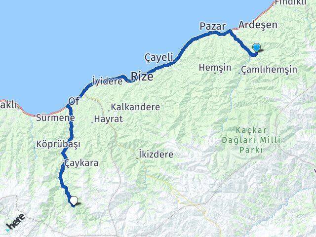 Manganez Uzungöl Arası Kaç Km - Yol Tarifi