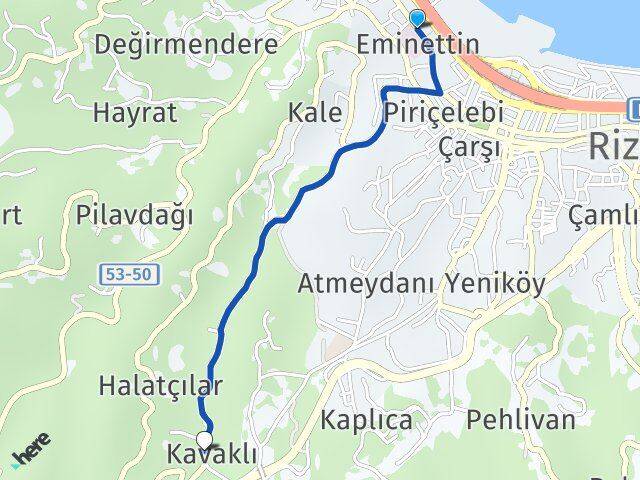 Eminettin Kavaklı Arası Kaç Km - Yol Tarifi