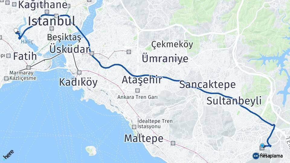Sabiha Gökçen Havalimanı Eyüpsultan Arası Kaç Km - Yol Tarifi