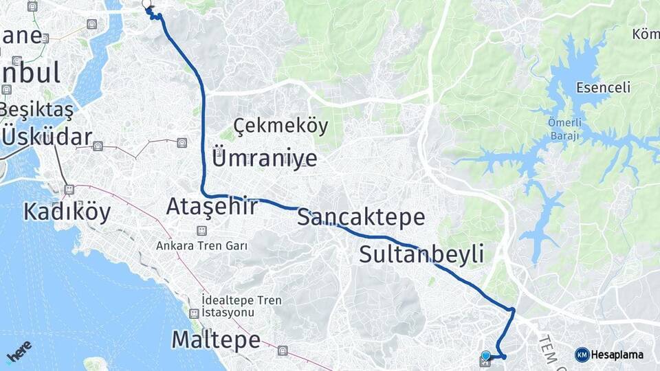Sabiha Gökçen Havalimanı Kavacık Arası Kaç Km - Yol Tarifi
