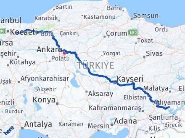 Sakarya Adapazarı Adıyaman Arası Kaç Km - Yol Haritası
