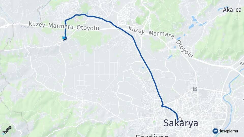 Alandüzü Sakarya Arası Kaç Km - Yol Tarifi