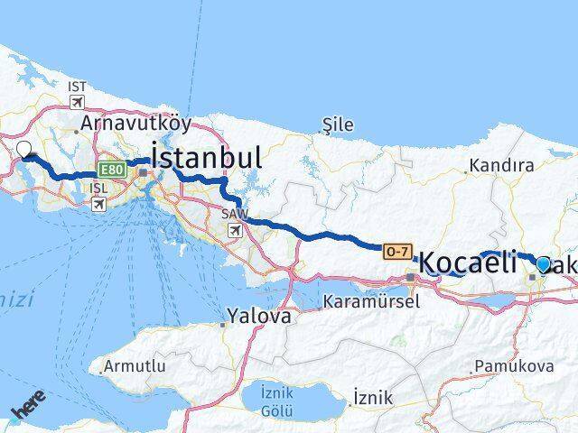 Güneşler Hazerfen Havaalanı Arası Kaç Km - Yol Tarifi