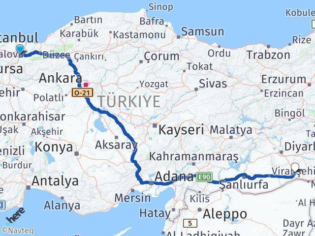 Sakarya Adapazarı Mardin Arası Kaç Km - Yol Haritası