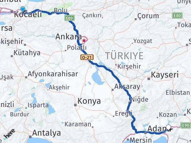 Sakarya Adapazarı Osmaniye Arası Kaç Km - Yol Haritası