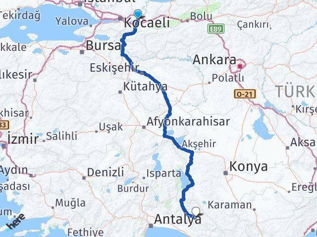 Sakarya Akseki Antalya Arası Kaç Km - Yol Haritası