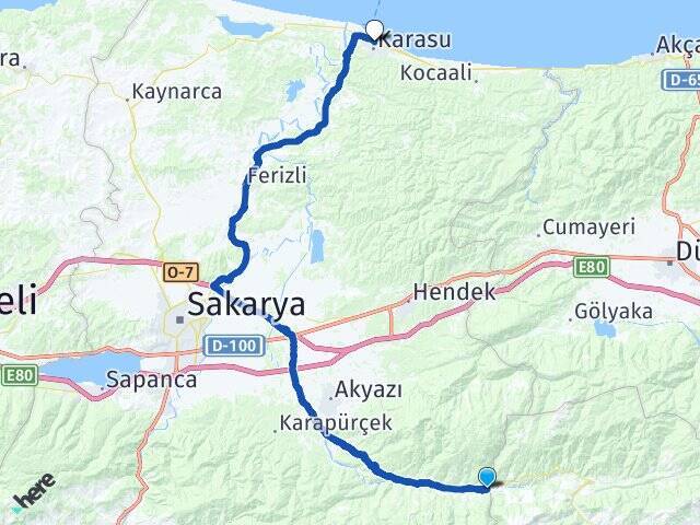 Dokurcun Karasu Otogarı Arası Kaç Km - Yol Tarifi