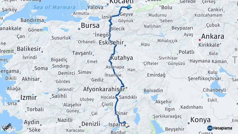 Akyazı Isparta Arası Kaç Km - Yol Tarifi