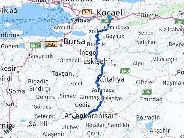 Sakarya Arifiye Uşak Arası Kaç Km - Yol Haritası
