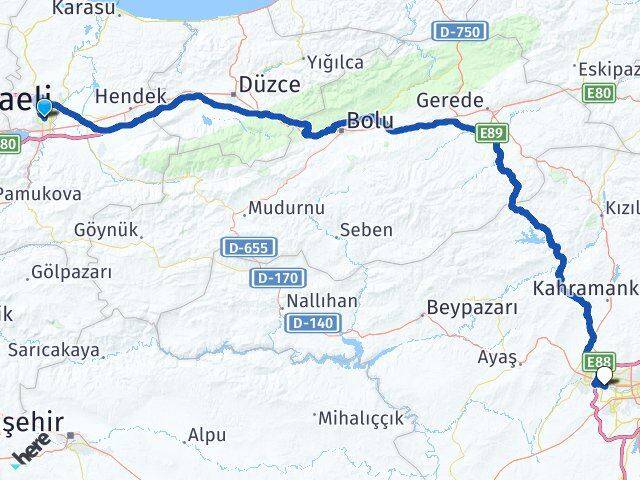 Sakarya Etimesgut Arası Kaç Km - Yol Tarifi