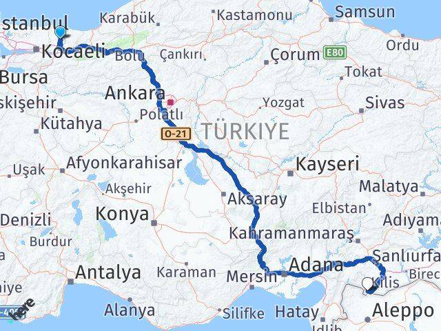 Sakarya Ferizli Kilis Arası Kaç Km - Yol Haritası