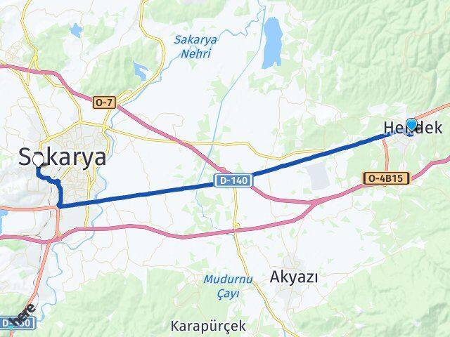 Başpınar Serdivan Arası Kaç Km - Yol Tarifi