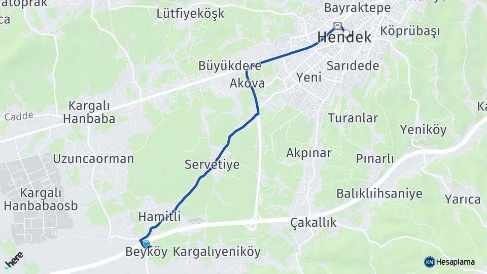 Beyköy Hendek Arası Kaç Km - Yol Tarifi