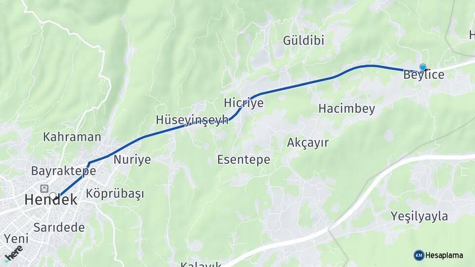 Beylice Hendek Arası Kaç Km - Yol Tarifi