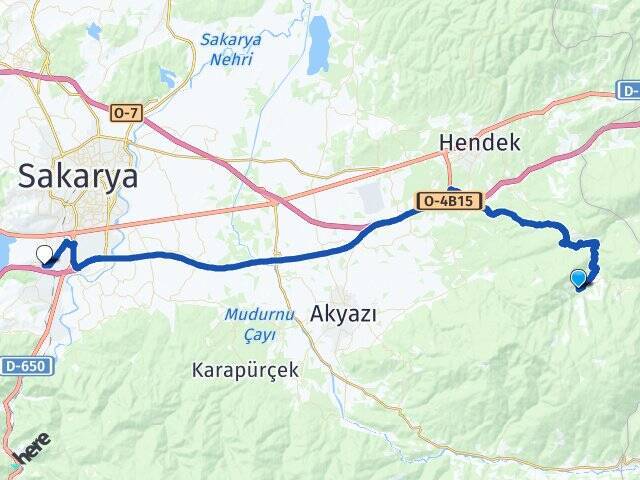 Göksu Arifiye YHT Garı Arası Kaç Km - Yol Tarifi