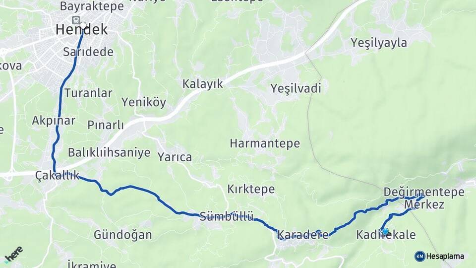 Kadifekale Hendek Arası Kaç Km - Yol Tarifi