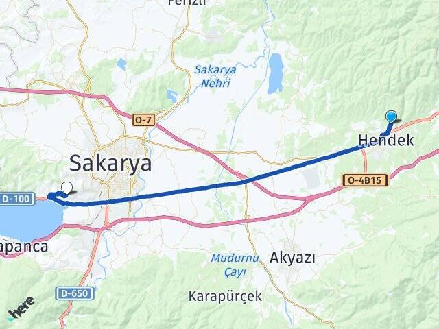Kahraman Sakarya Üniversitesi Arası Kaç Km - Yol Tarifi