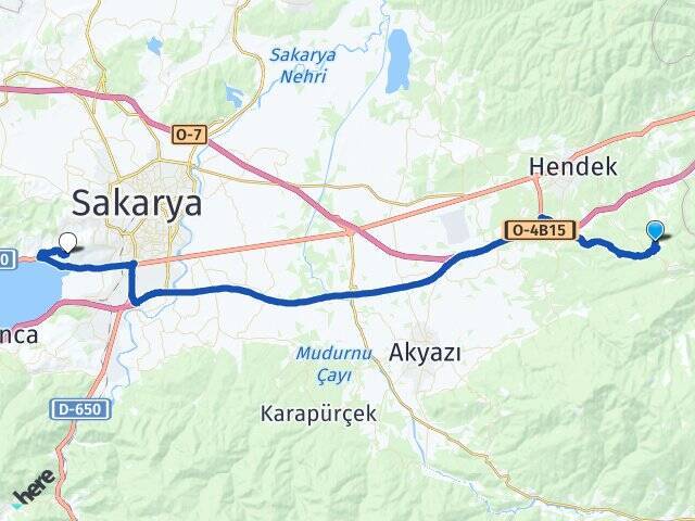 Kırktepe Sakarya Üniversitesi Arası Kaç Km - Yol Tarifi